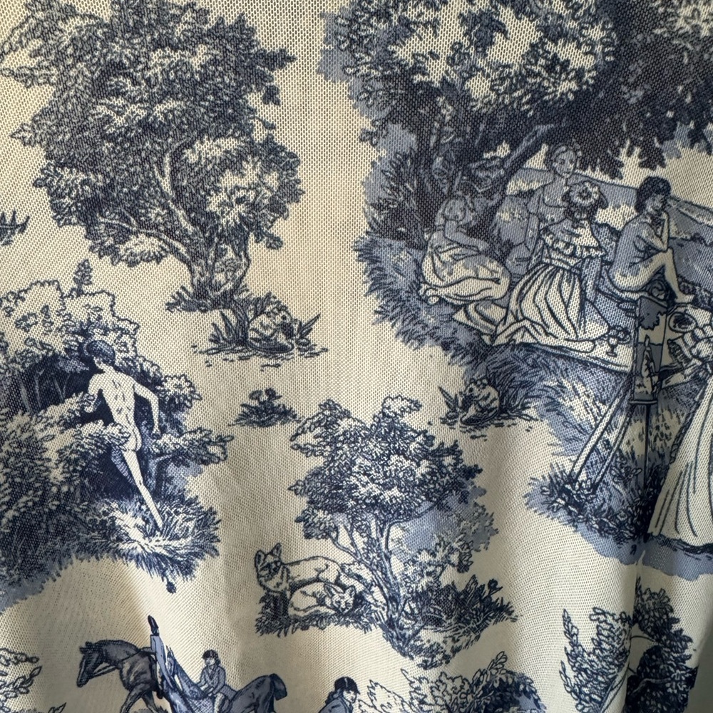 Rachel Antonoff Lillian Mesh Turtleneck in Toile Manhunt, S - Picture 5 of 6